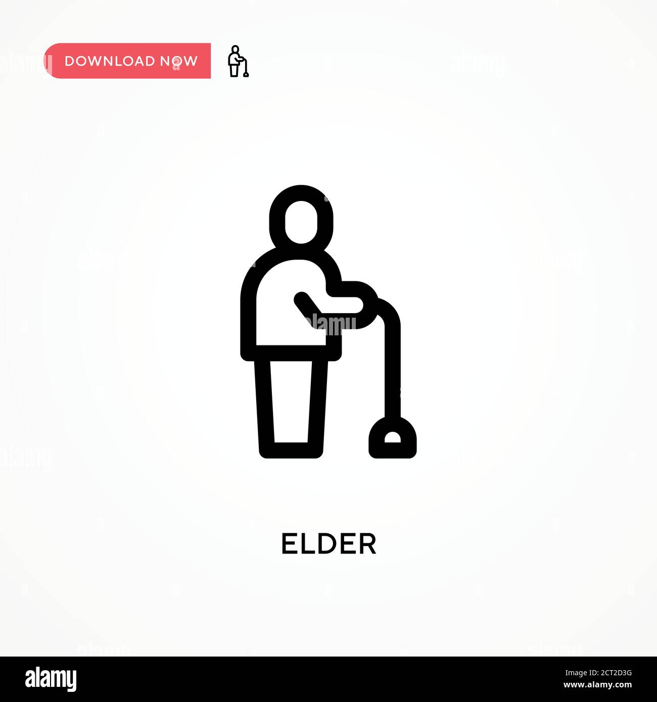 Elder Simple vector icon. Modern, simple flat vector illustration for web site or mobile app Stock Vector