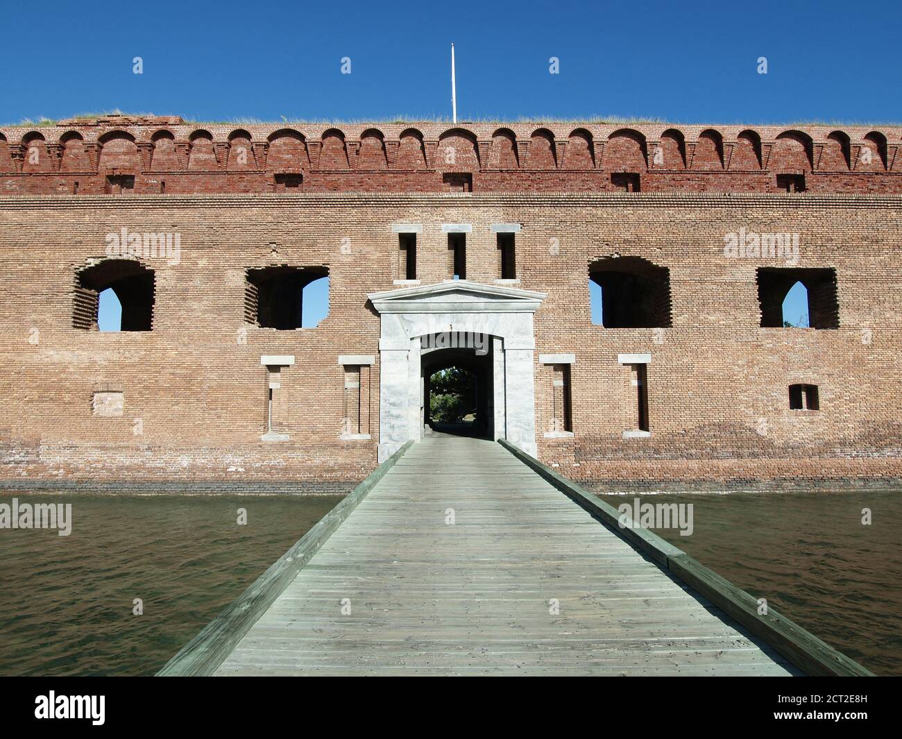 Entrance to Fort Jefferson at Dry Tortugas National Park in the Florida Keys. Stock Photo