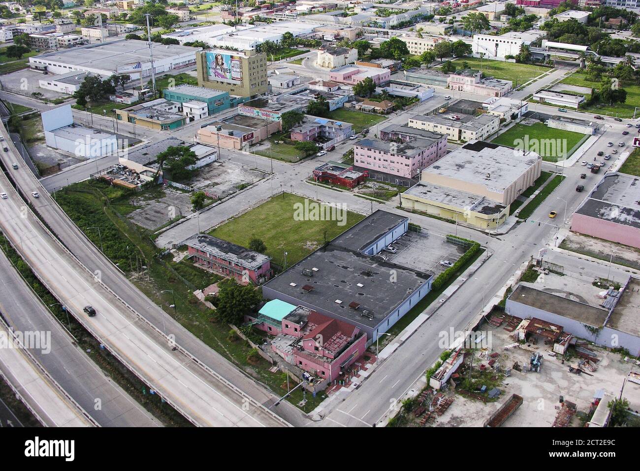 Miami, Florida, USA September 2005 Archival aerial view of building