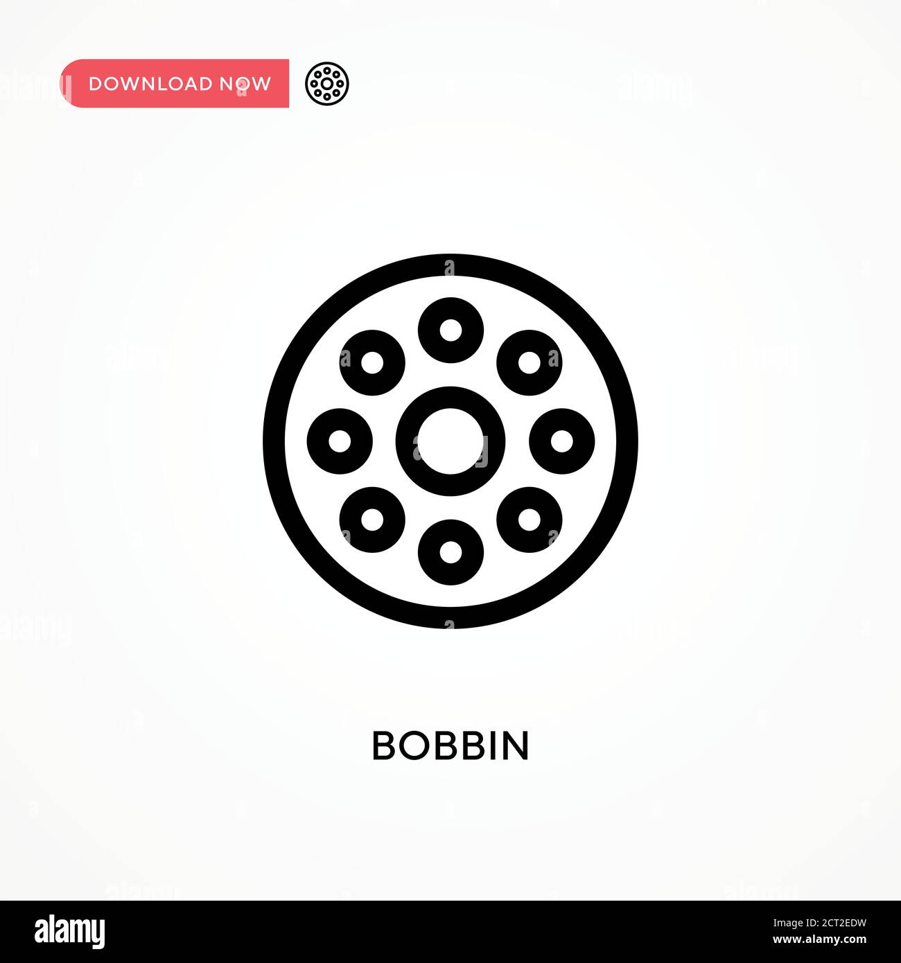 Bobbin Simple vector icon. Modern, simple flat vector illustration for web site or mobile app Stock Vector