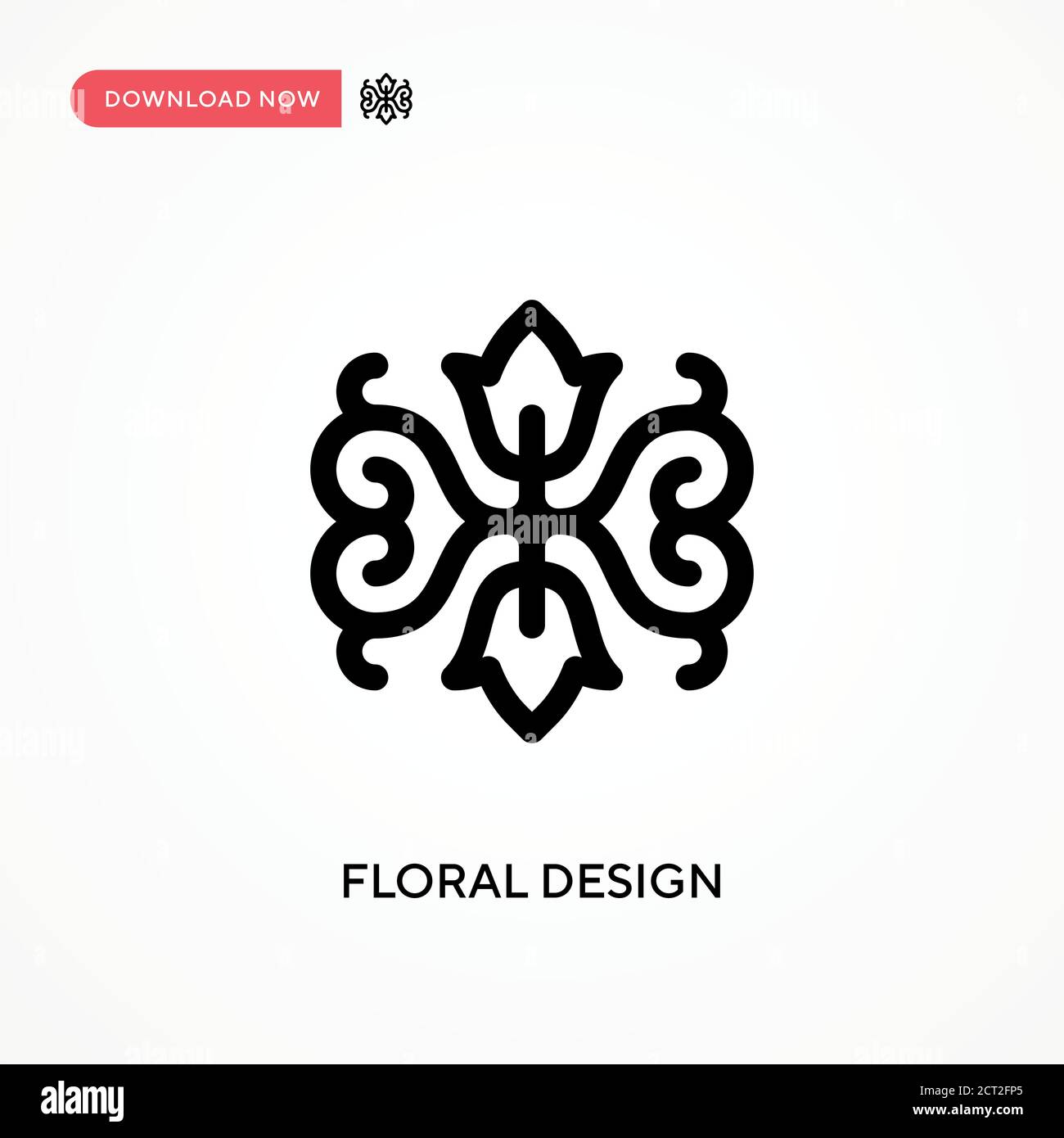Floral design Simple vector icon. Modern, simple flat vector ...