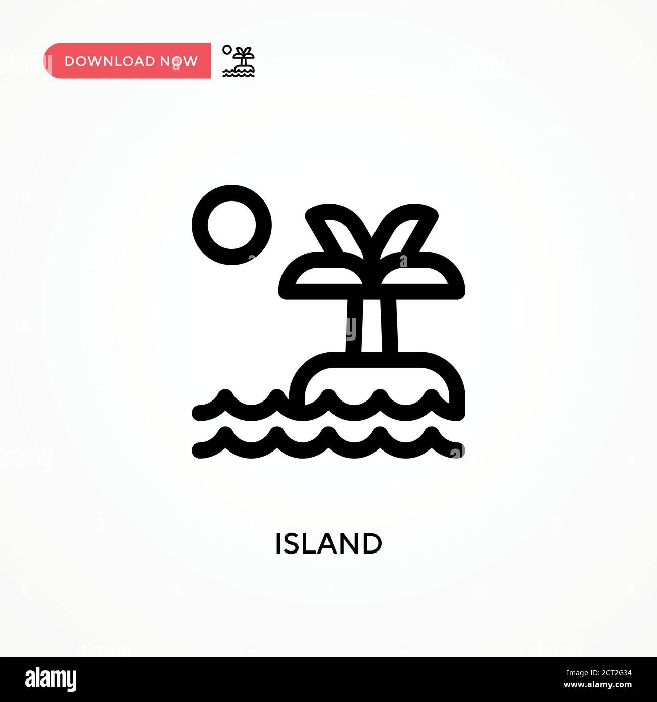 Island Simple vector icon. Modern, simple flat vector illustration for ...
