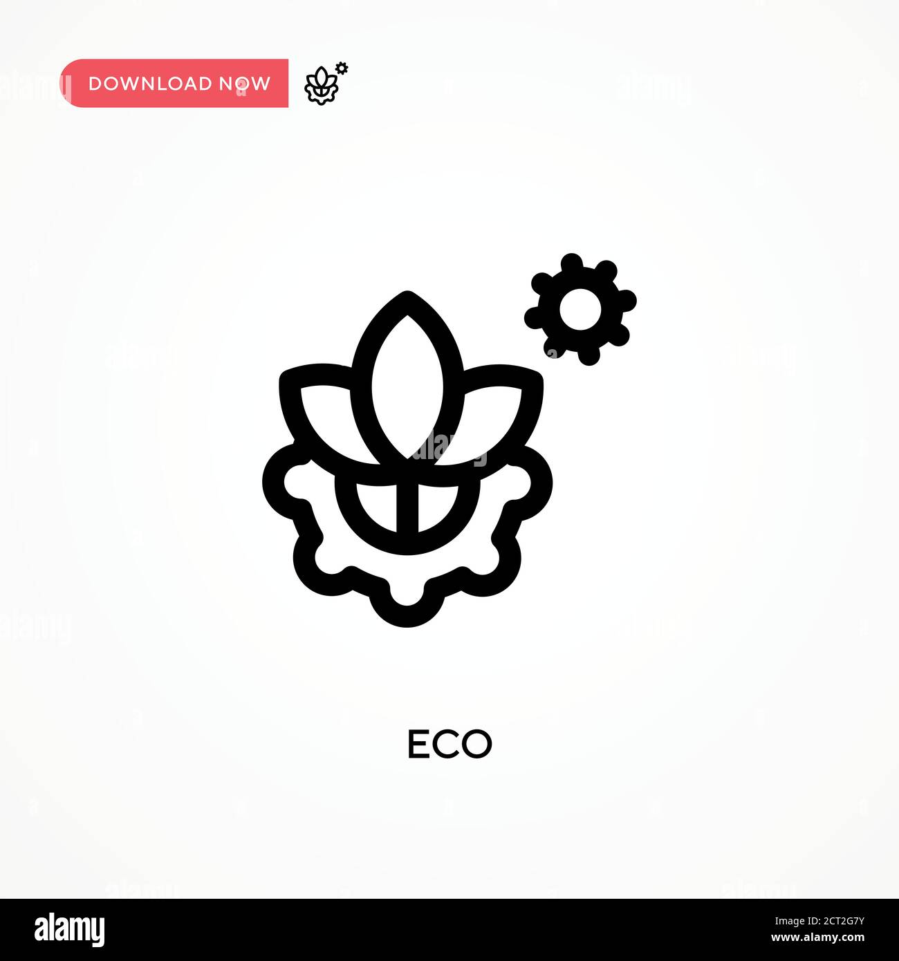 Eco Simple vector icon. Modern, simple flat vector illustration for web ...