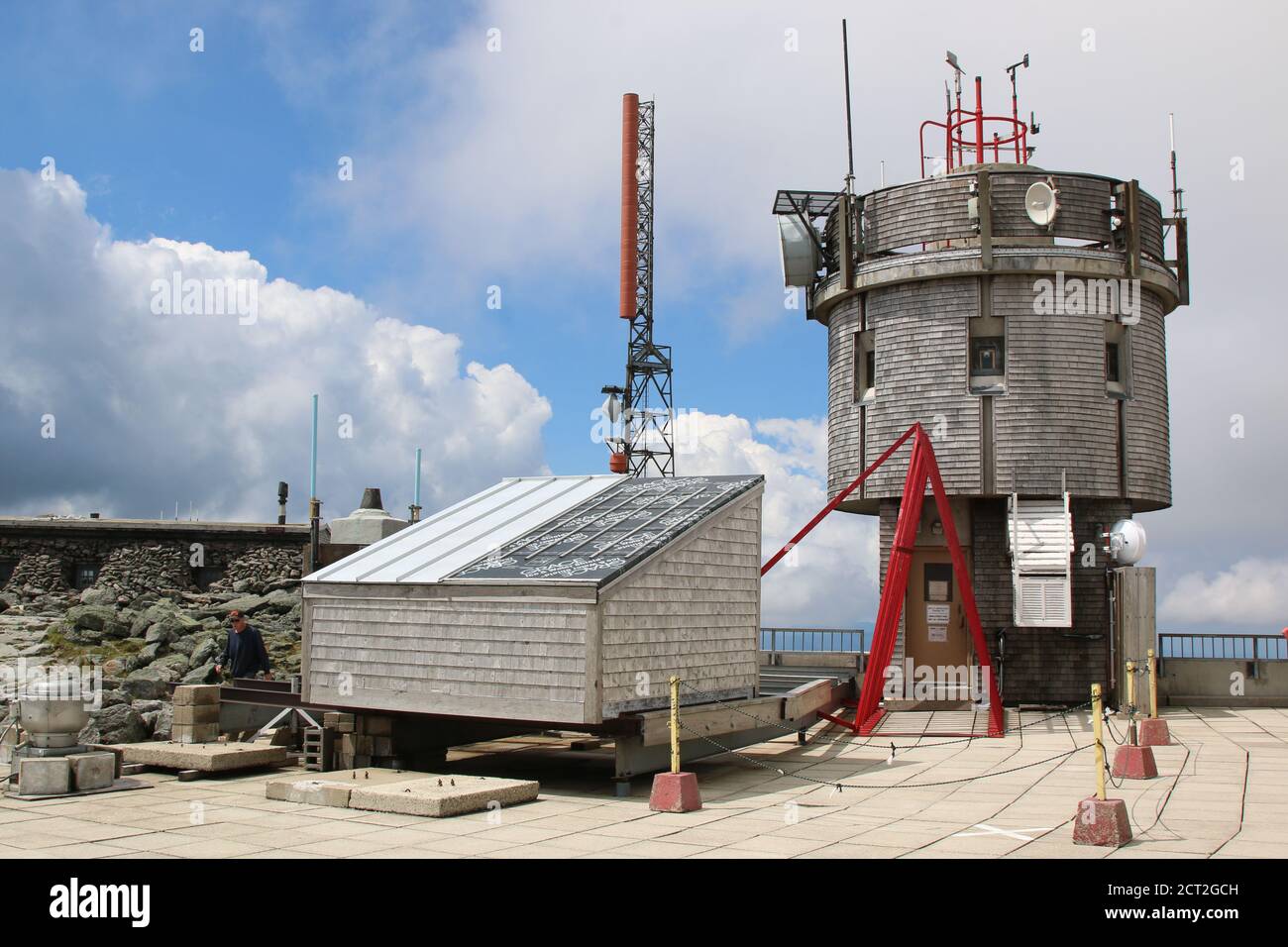 Weather Observatory on top of Mount Washington, New Hampshire Stock