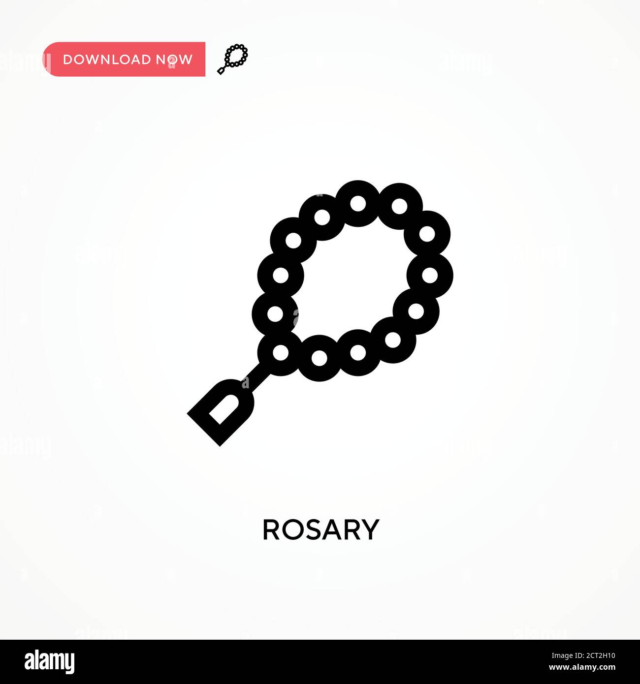 Rosary Simple vector icon. Modern, simple flat vector illustration for ...