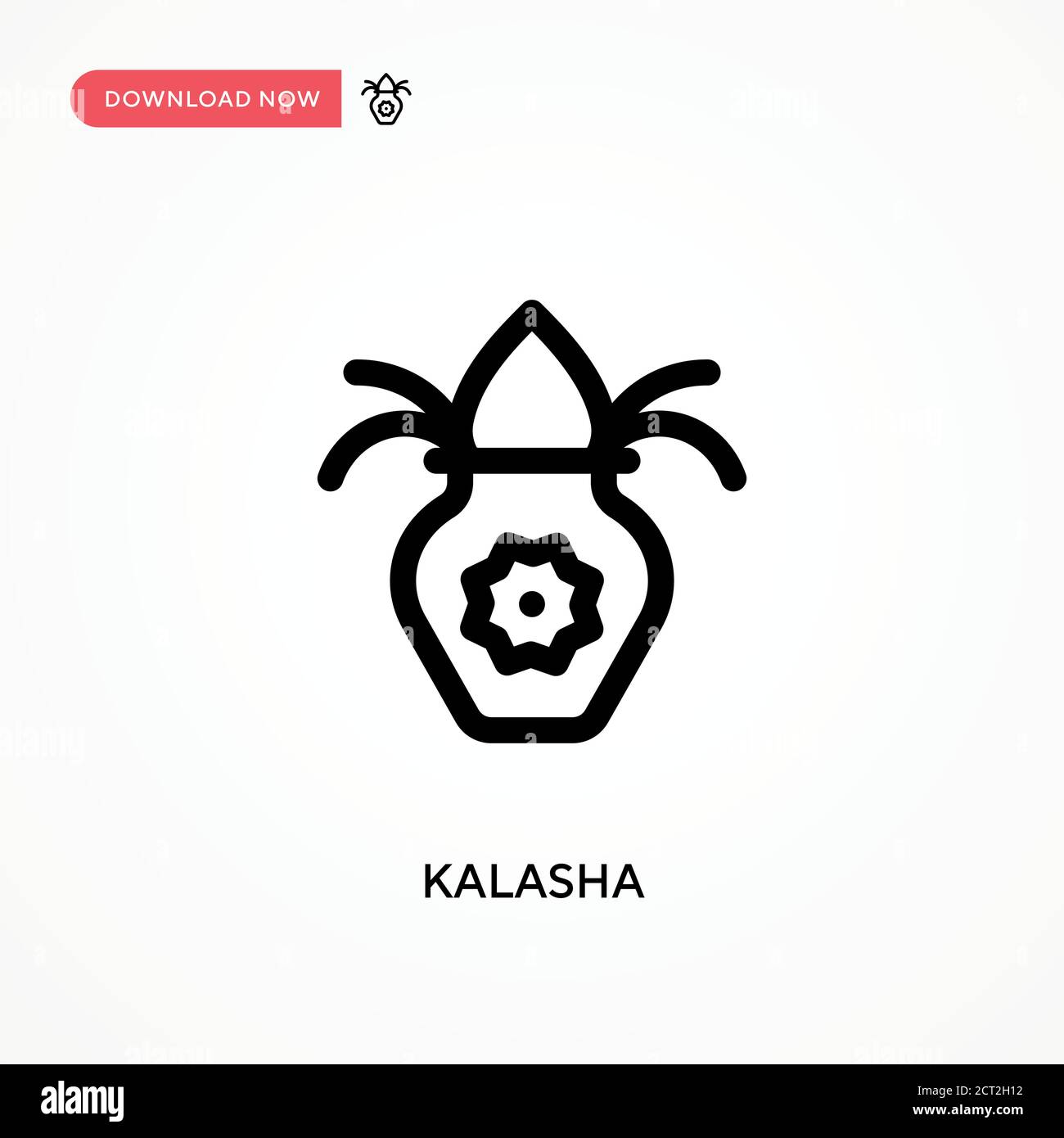 Kalasha Simple vector icon. Modern, simple flat vector illustration for web site or mobile app Stock Vector