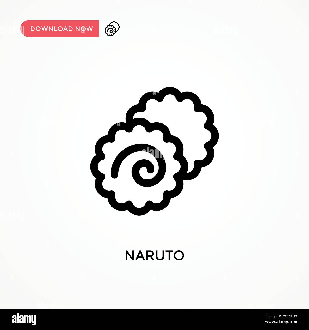 Naruto Simple vector icon. Modern, simple flat vector illustration for web site or mobile app Stock Vector