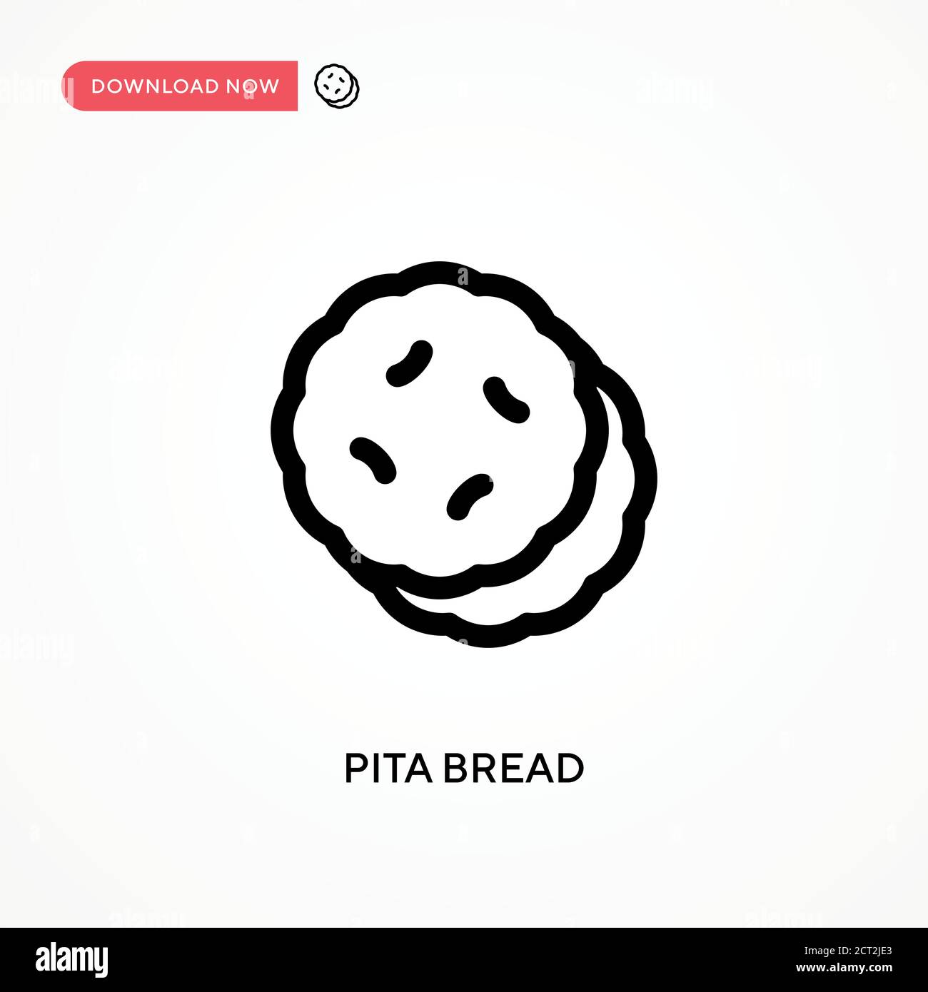 Pita bread Simple vector icon. Modern, simple flat vector illustration for web site or mobile app Stock Vector