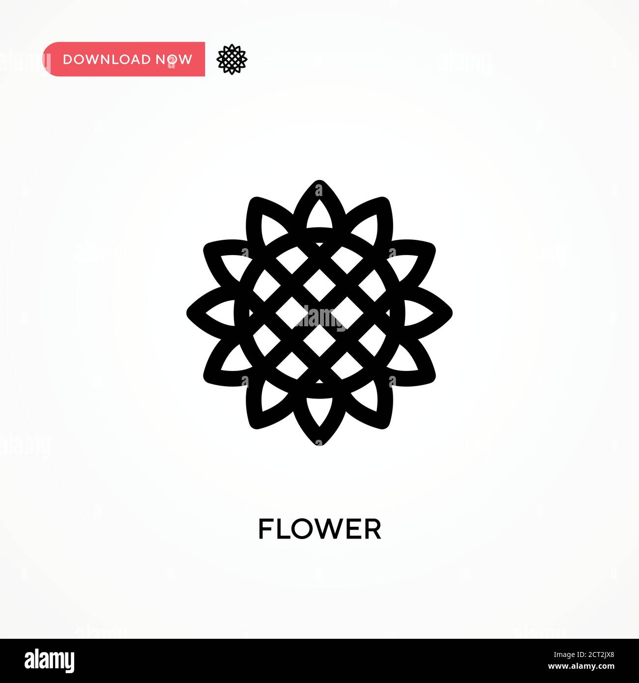 Flower Simple vector icon. Modern, simple flat vector illustration for ...