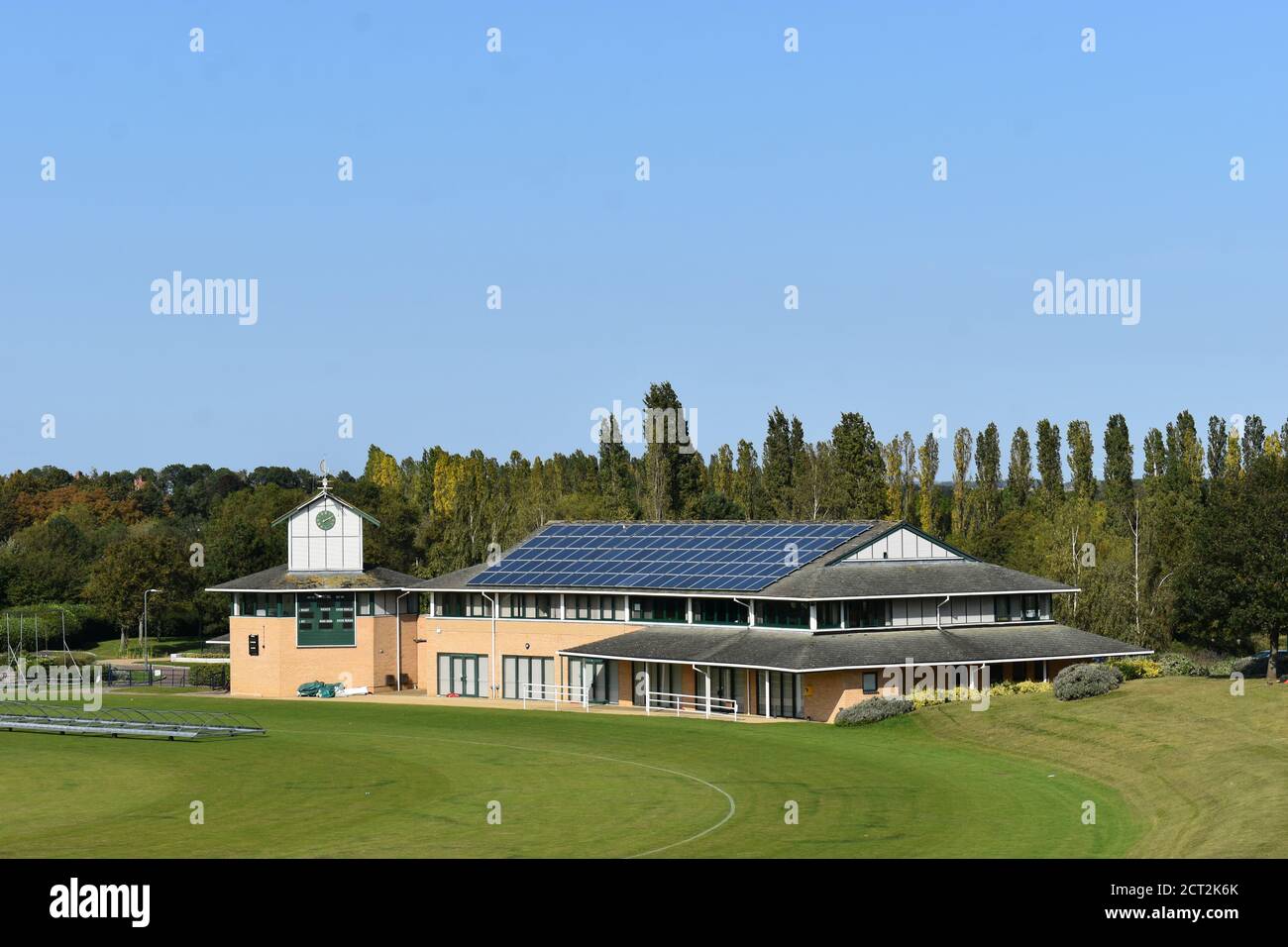 Campbell Park Pavilion in Milton Keynes, which is the headquarters of the Parks Trust. Stock Photo