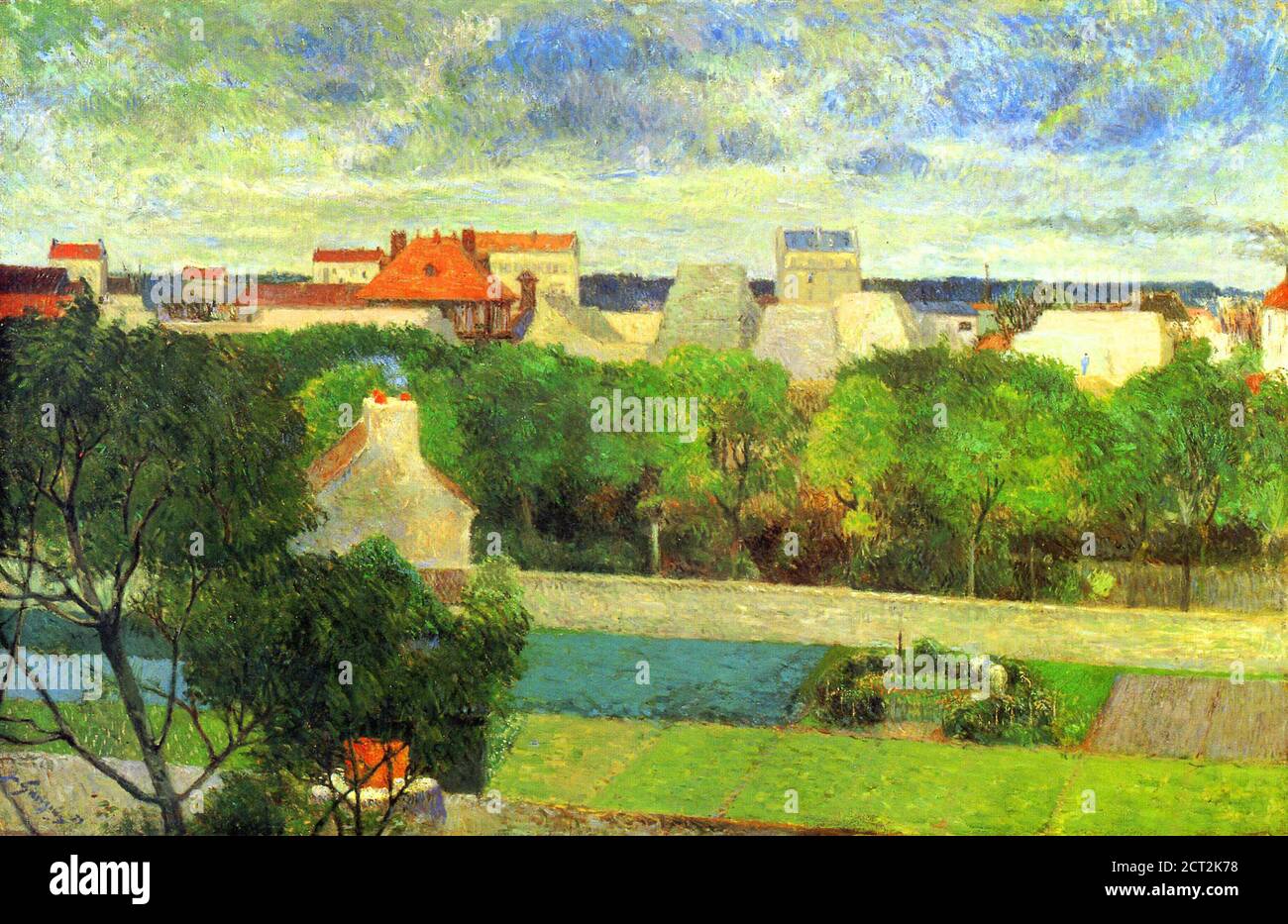 the Market Gardens of Vaugirard by Paul Gauguin 1879. Smith College Museum of Art in Northampton, USA Stock Photo