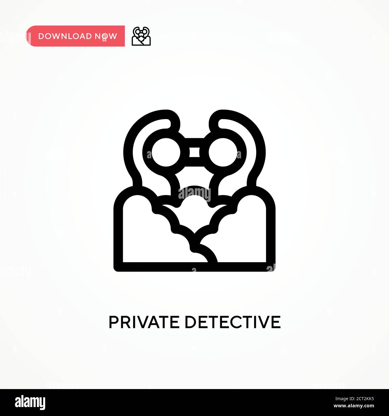 Private detective Simple vector icon. Modern, simple flat vector illustration for web site or mobile app Stock Vector