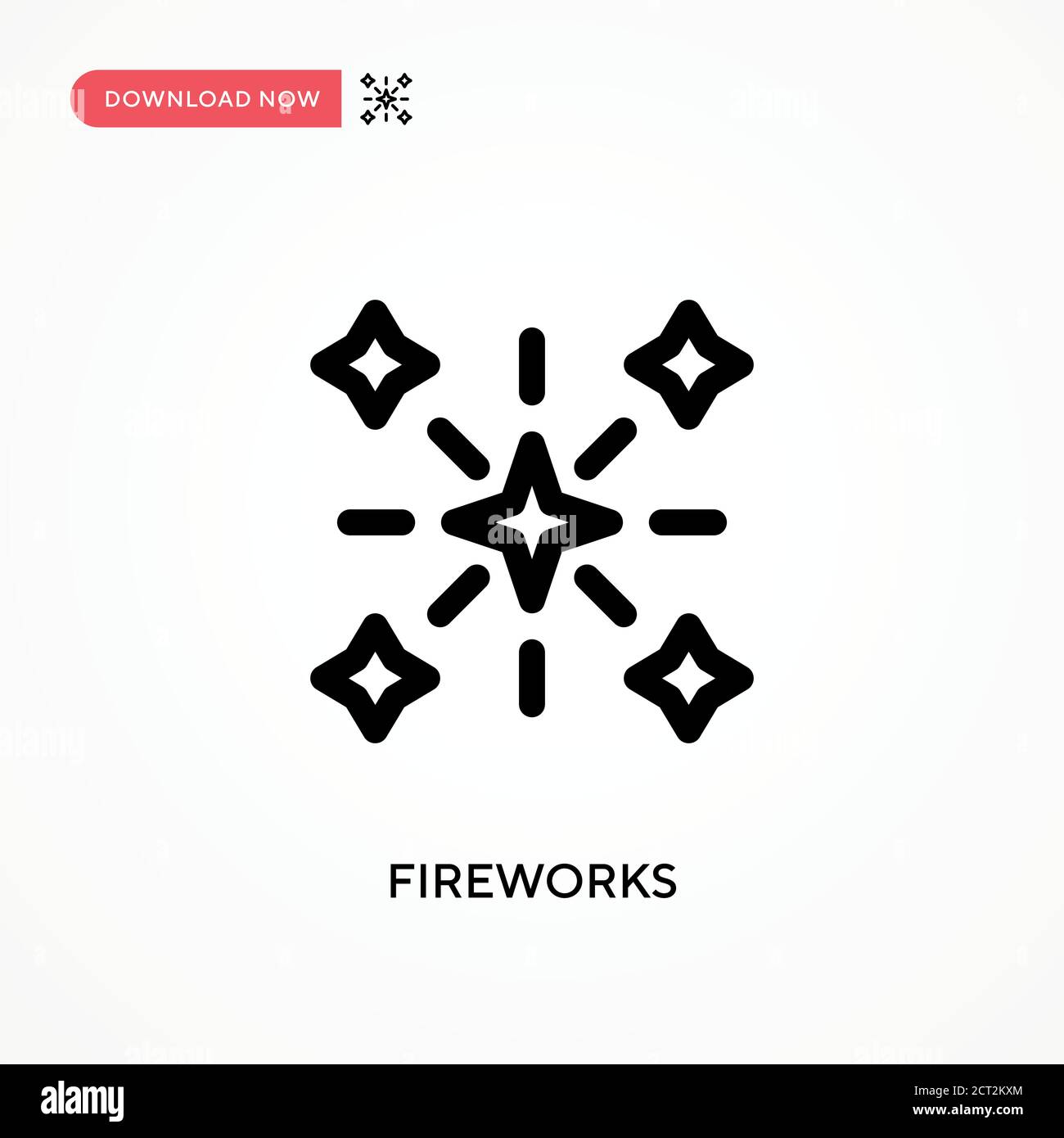 Fireworks Simple vector icon. Modern, simple flat vector illustration ...