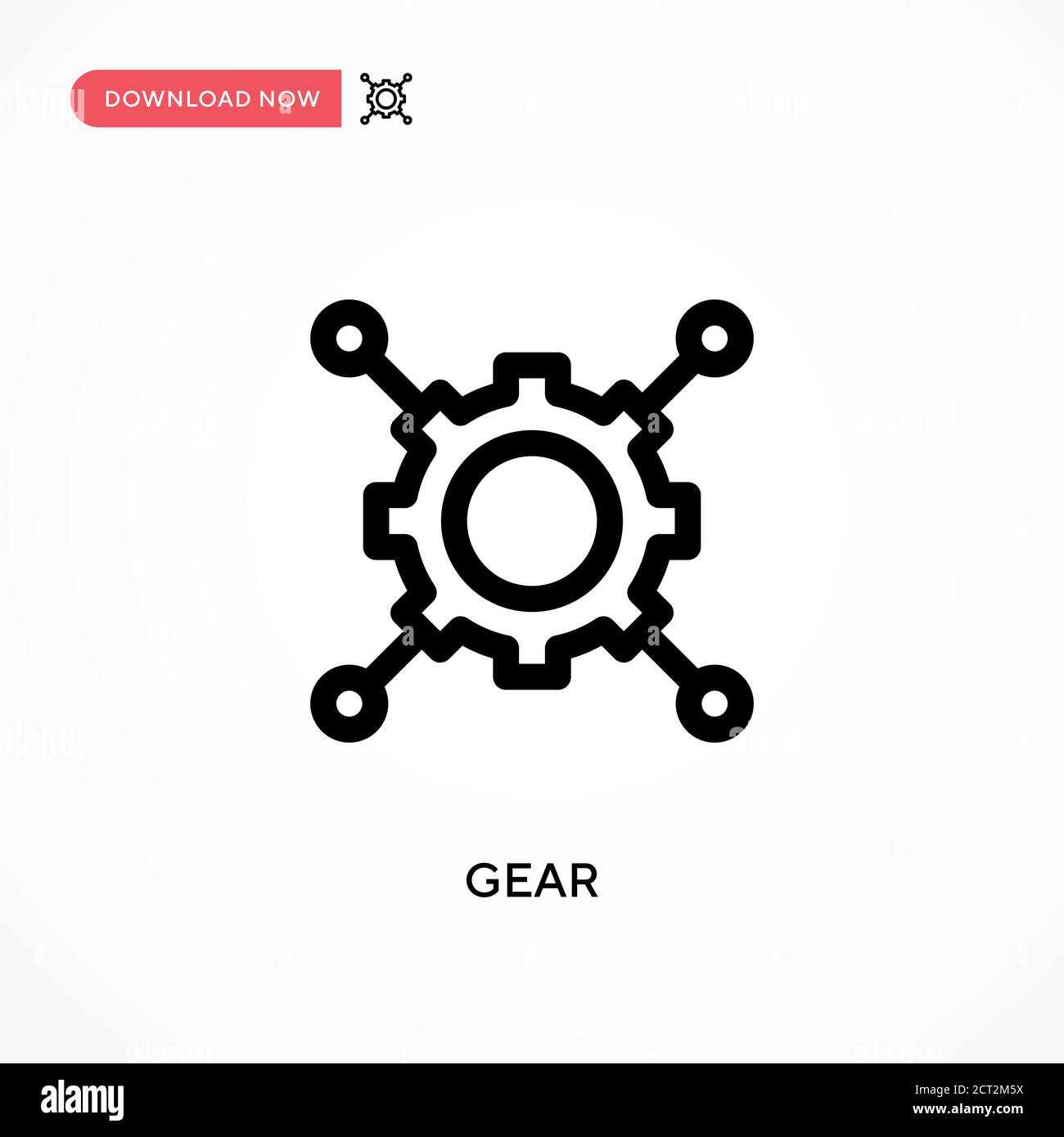 Gear Simple vector icon. Modern, simple flat vector illustration for ...