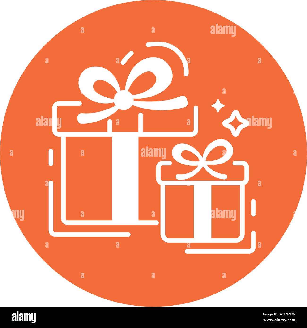 Present line color icon. Wedding gifts oncept. Beautiful present box ...