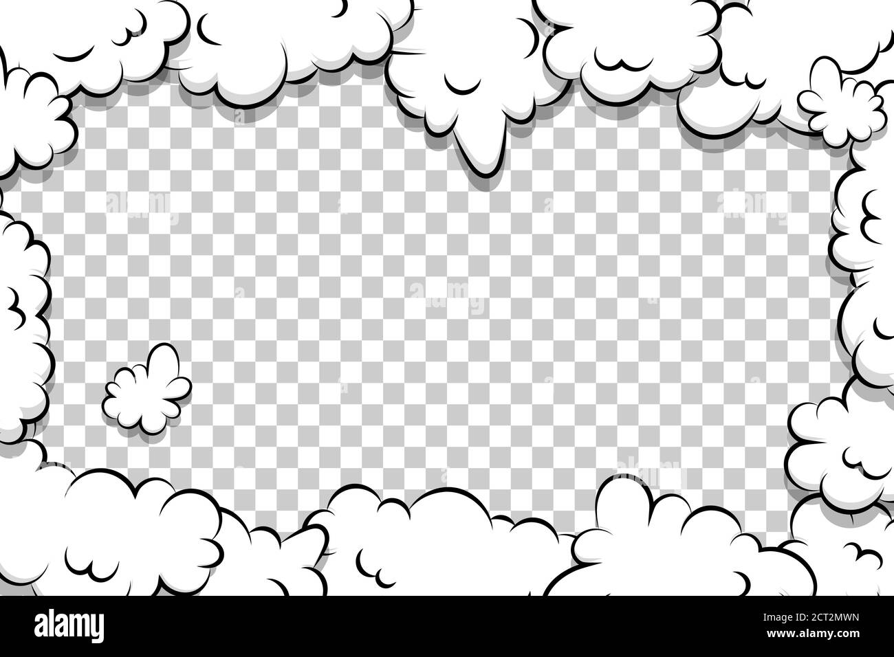Puff Background artoon puff cloud template on transparent background Stock Vector Image ...