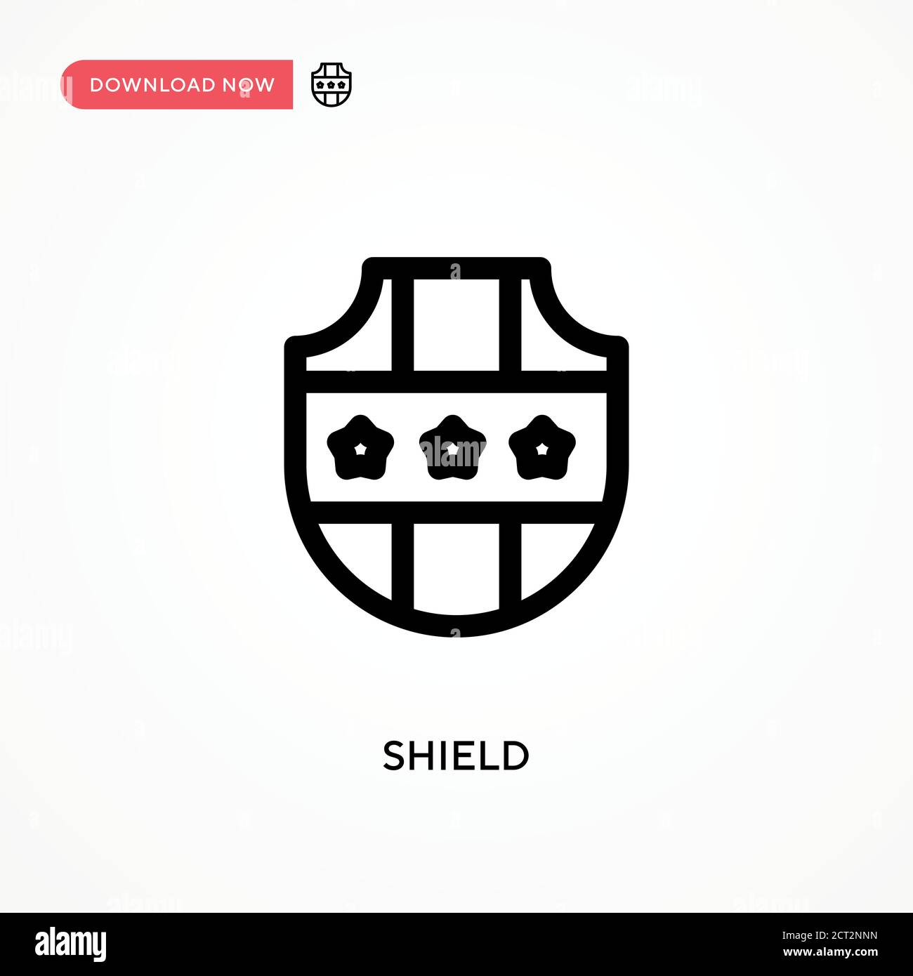 Shield Simple vector icon. Modern, simple flat vector illustration for ...