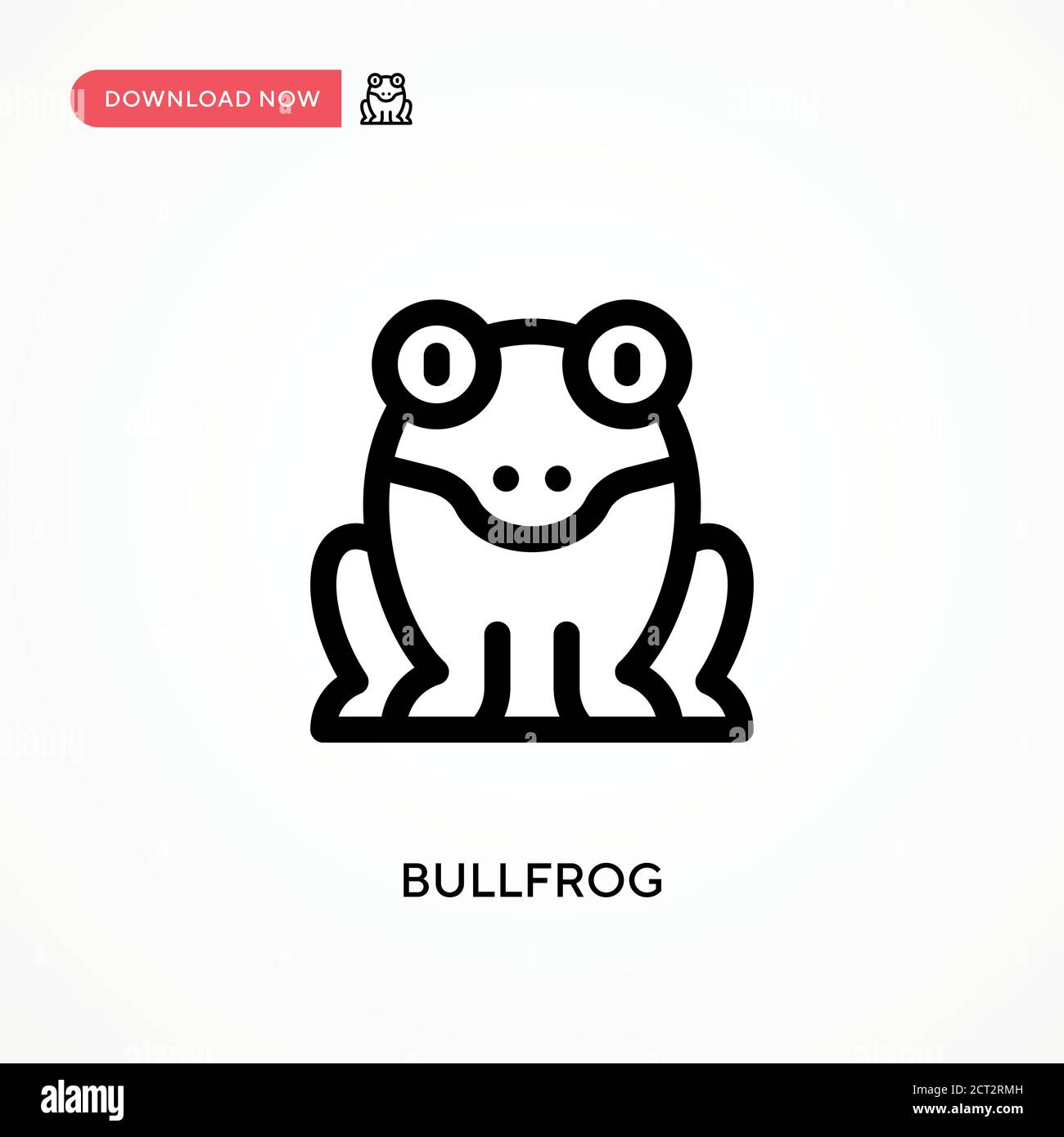 Bullfrog Simple vector icon. Modern, simple flat vector illustration for web site or mobile app Stock Vector