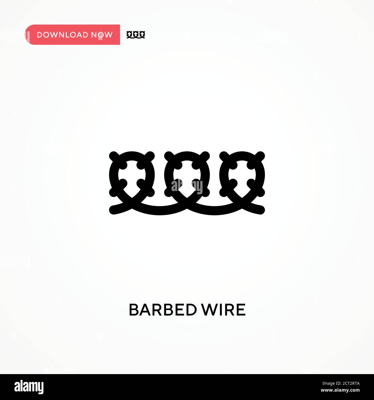 Barbed wire Simple vector icon. Modern, simple flat vector illustration ...