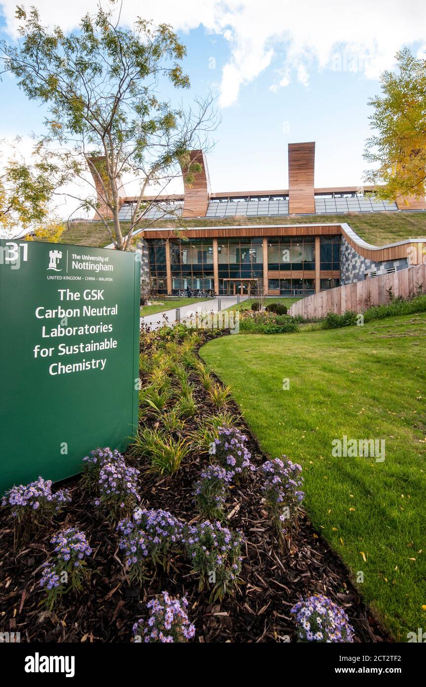 Gsk Lab Nottingham GSK Carbon Neutral Laboratory Nottingham Stock Photo - Alamy