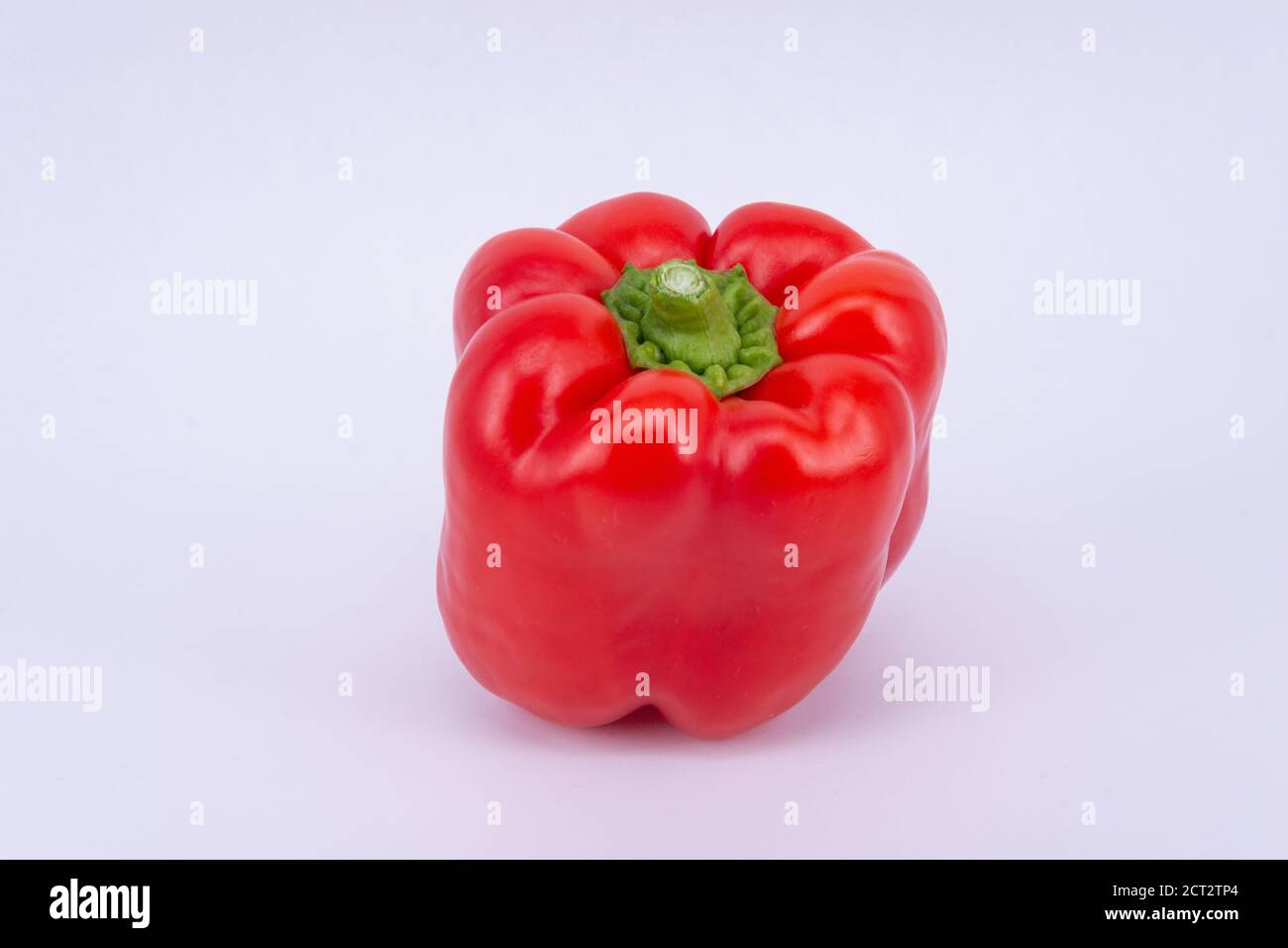 Still-life of a red Bell Pepper (Capsicum annuum), Surrey, England, United Kingdom Stock Photo