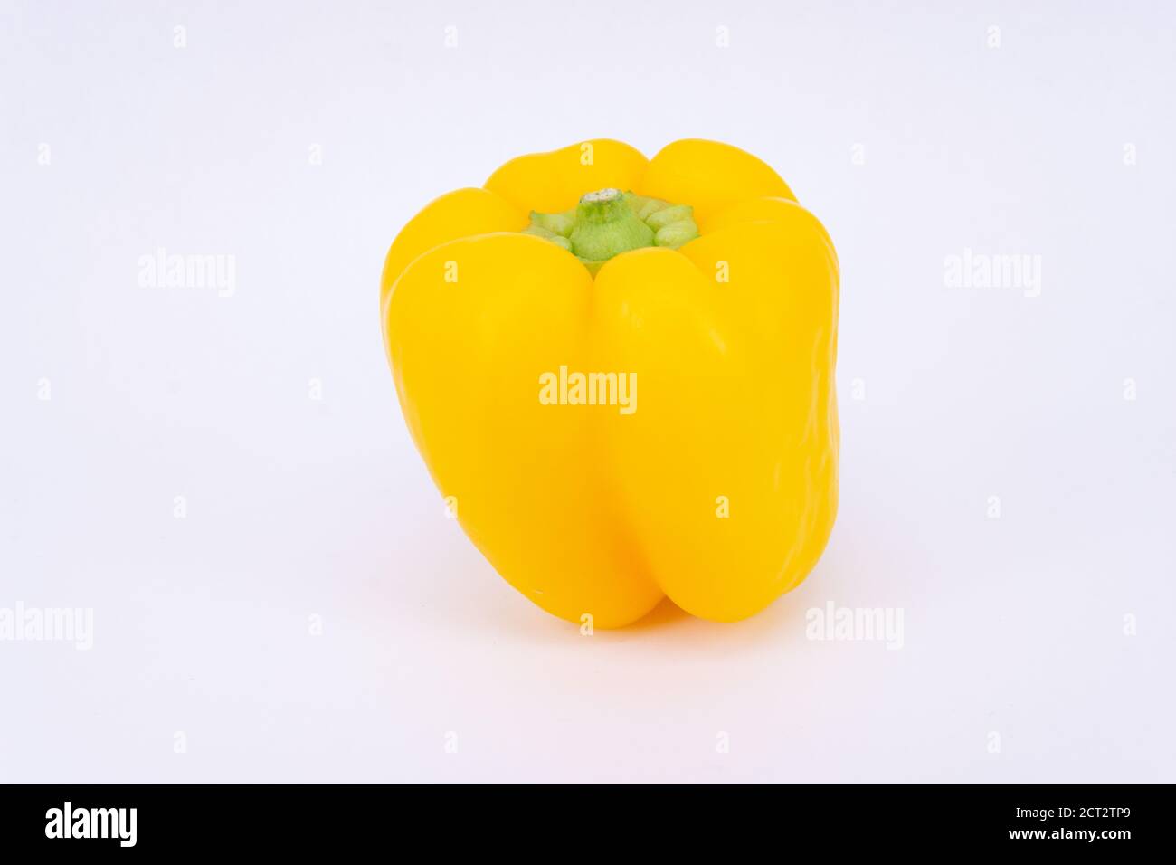 Still-life of a yellow Bell Pepper (Capsicum annuum), Surrey, England, United Kingdom Stock Photo