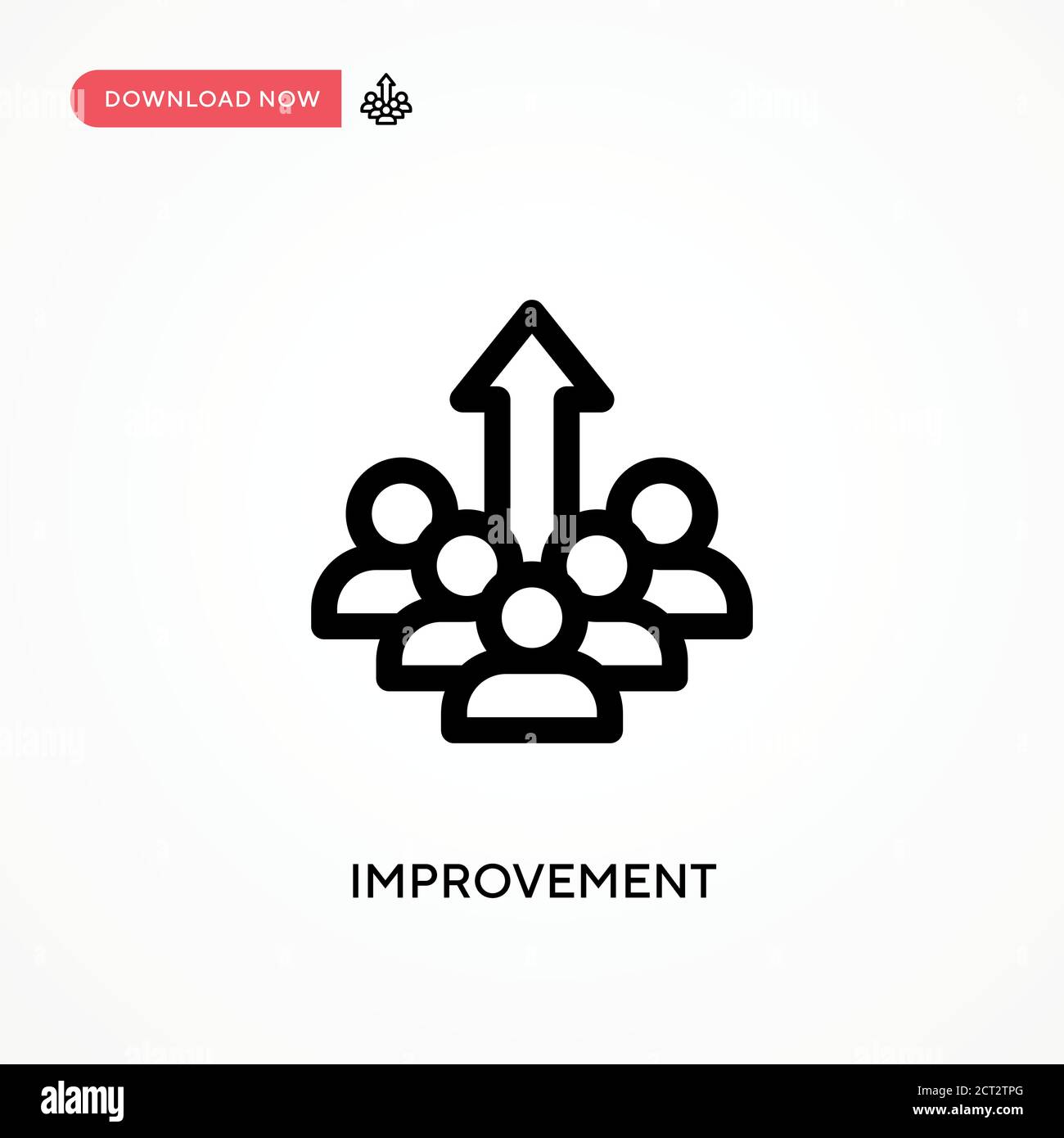 Improvement Simple vector icon. Modern, simple flat vector illustration ...