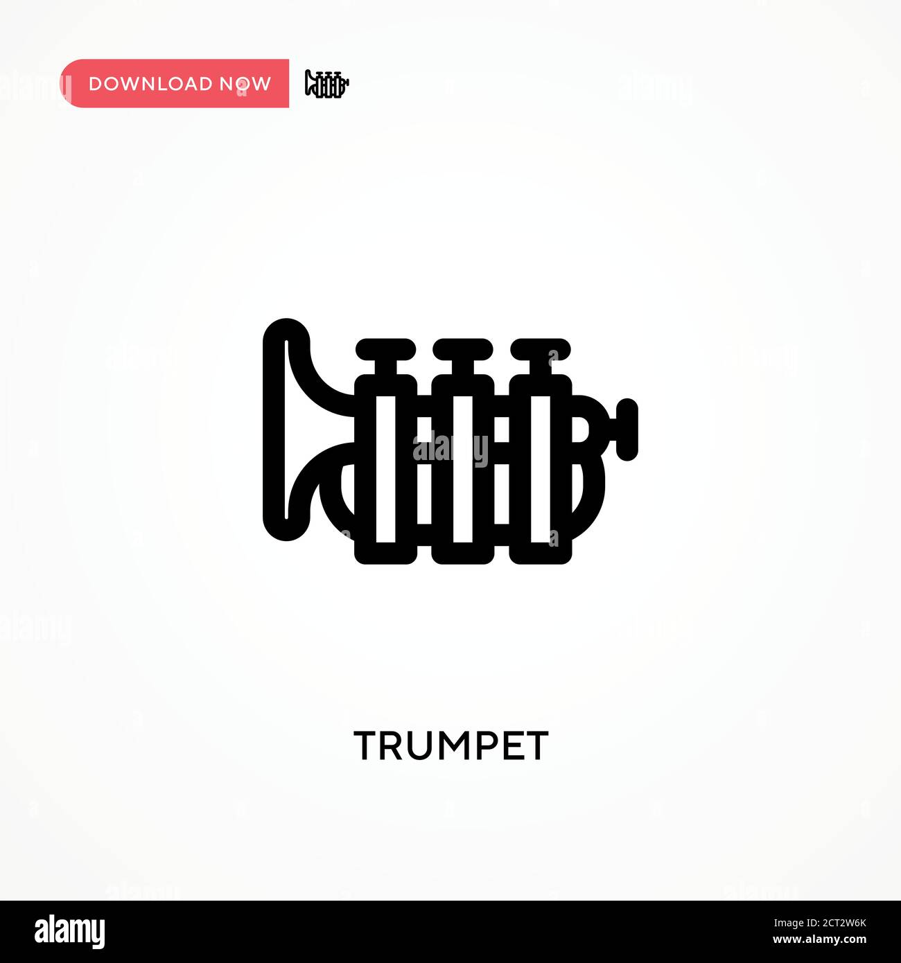 Trumpet Simple vector icon. Modern, simple flat vector illustration for ...