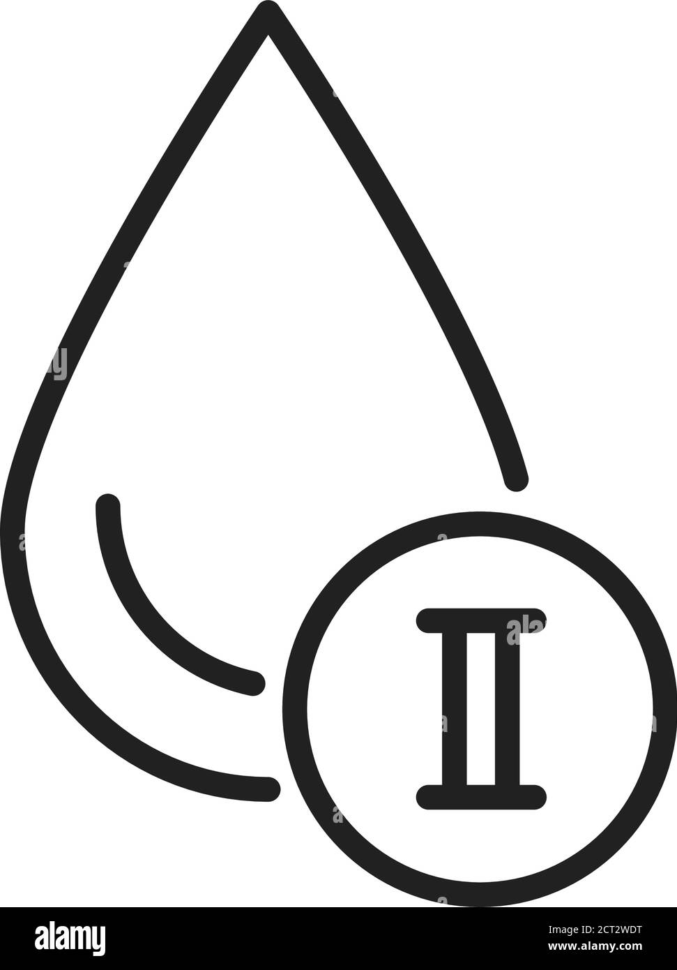 Two blood group black line icon. Donorship concept. Pictogram for web ...