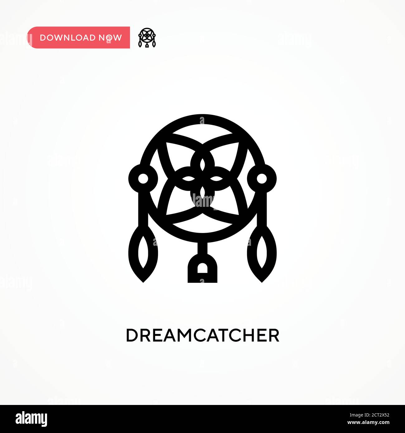 Dreamcatcher Simple vector icon. Modern, simple flat vector illustration for web site or mobile app Stock Vector