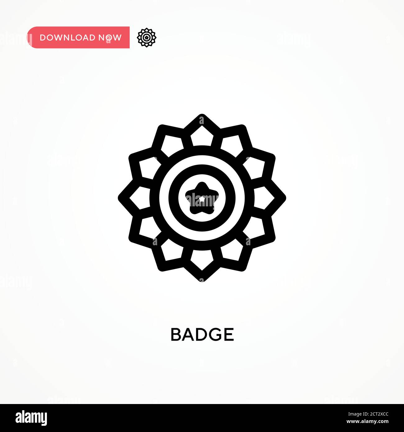 Badge Simple vector icon. Modern, simple flat vector illustration for ...