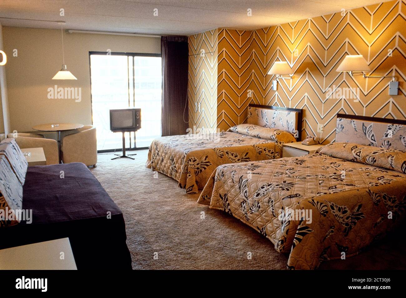 Room 574, Brown's Hotel, Fallsburg, New York, USA, John Margolies Roadside America Photograph Archive, 1978 Stock Photo