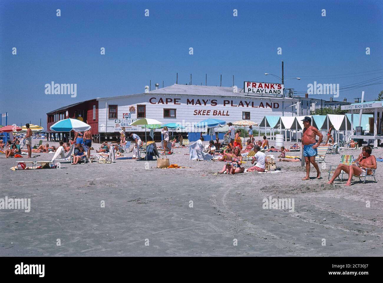 Beach scene 1970s hi-res stock photography and images - Alamy