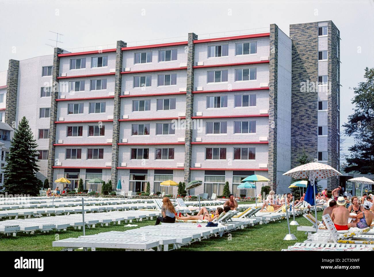 Pool Area, Kutsher's Hotel, Thompson, New York, USA, John Margolies