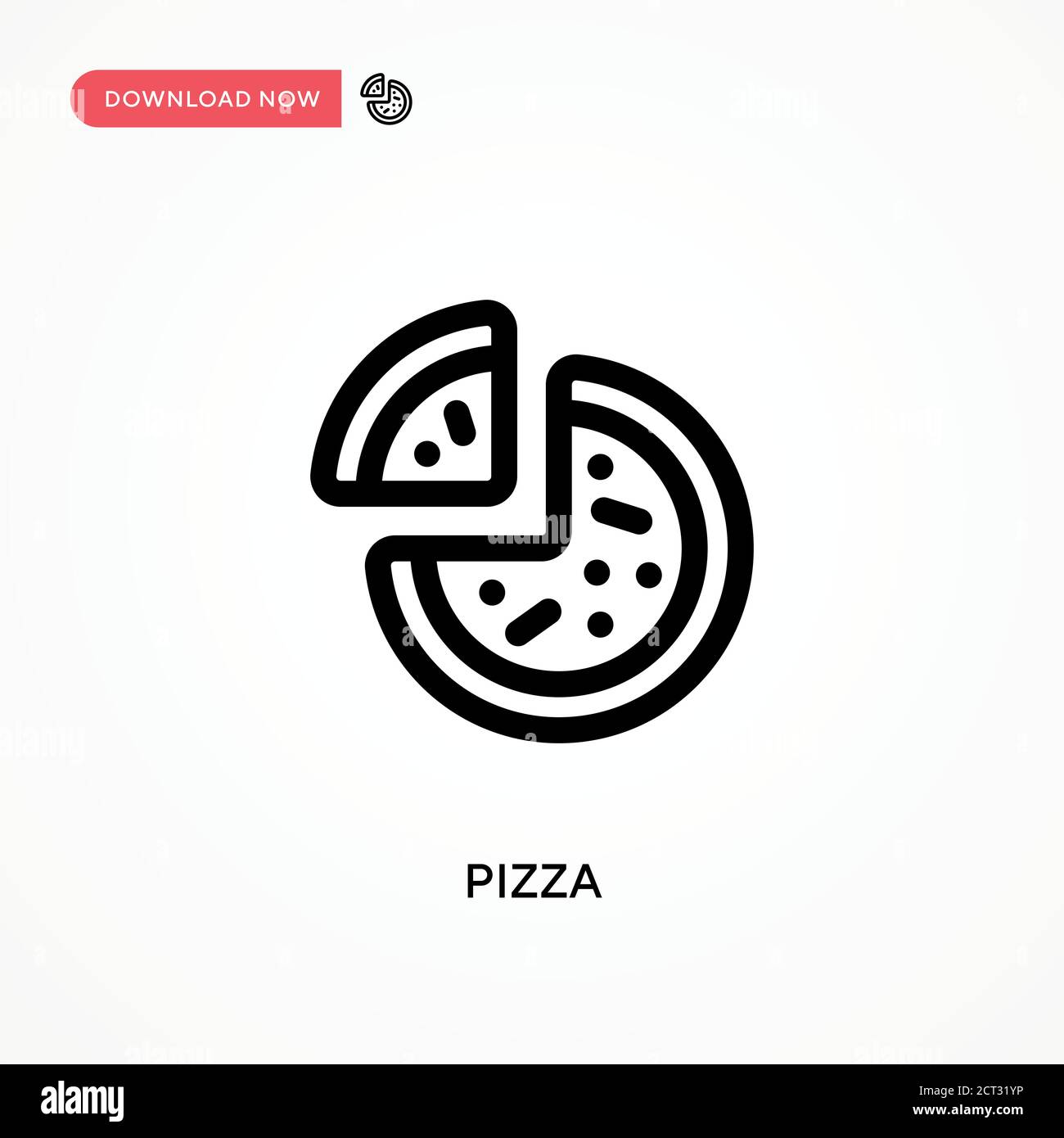 Pizza Simple vector icon. Modern, simple flat vector illustration for ...