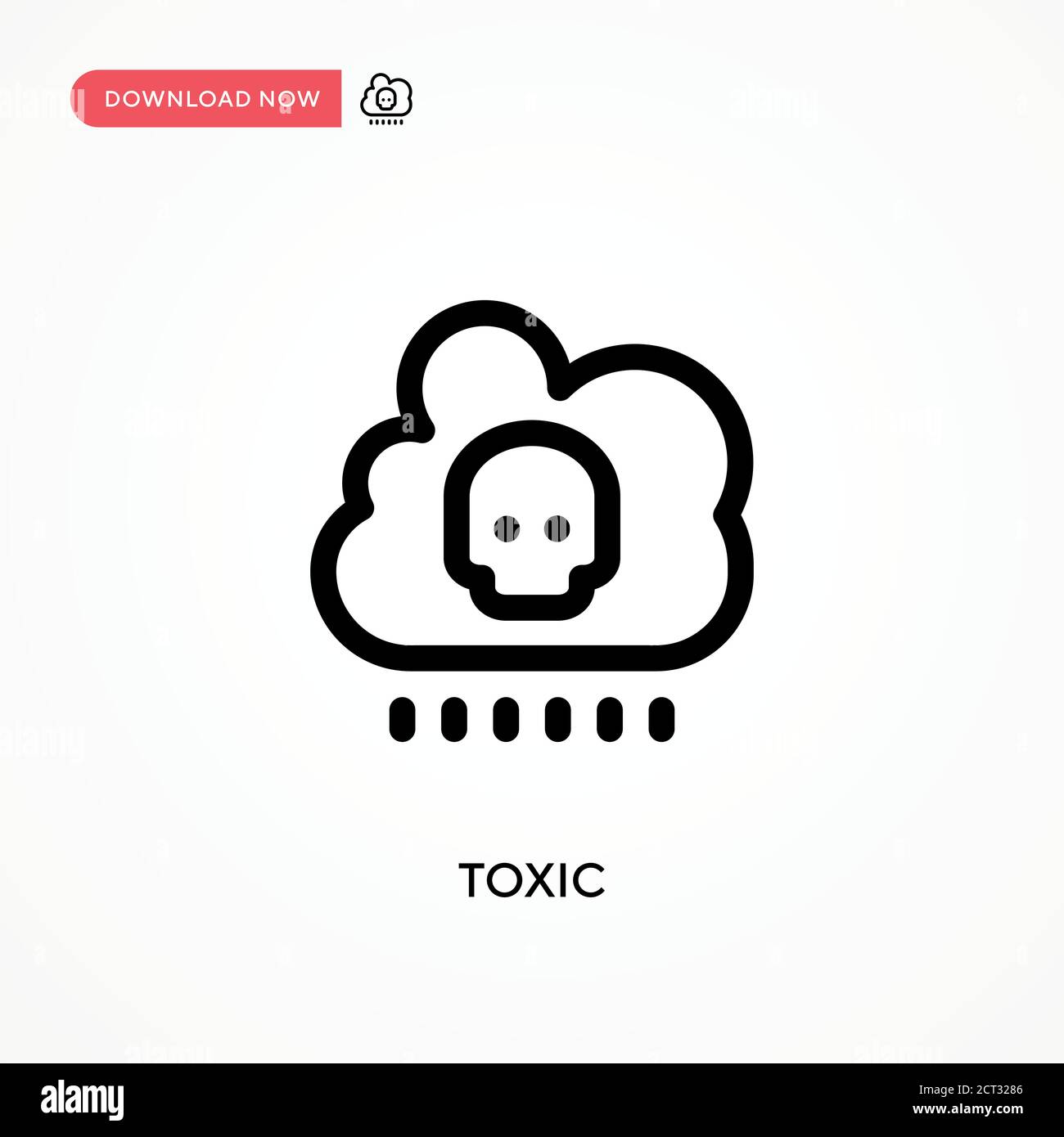 Toxic Simple vector icon. Modern, simple flat vector illustration for ...