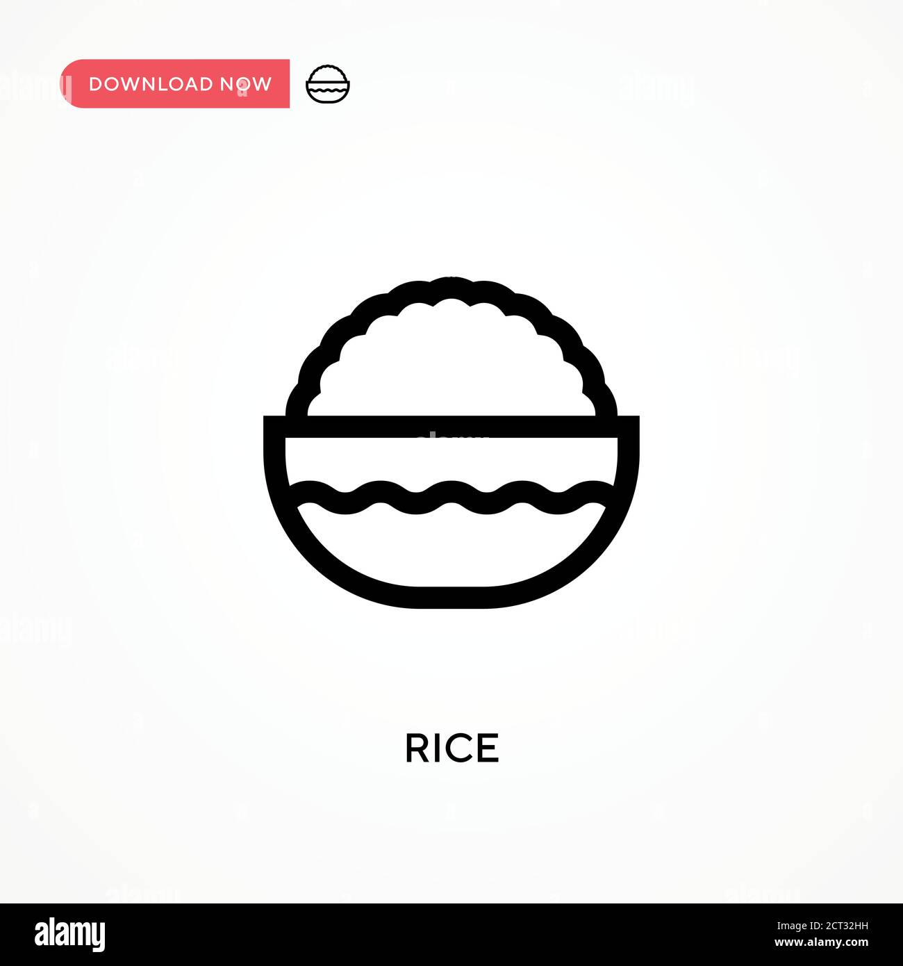 Rice Simple vector icon. Modern, simple flat vector illustration for ...