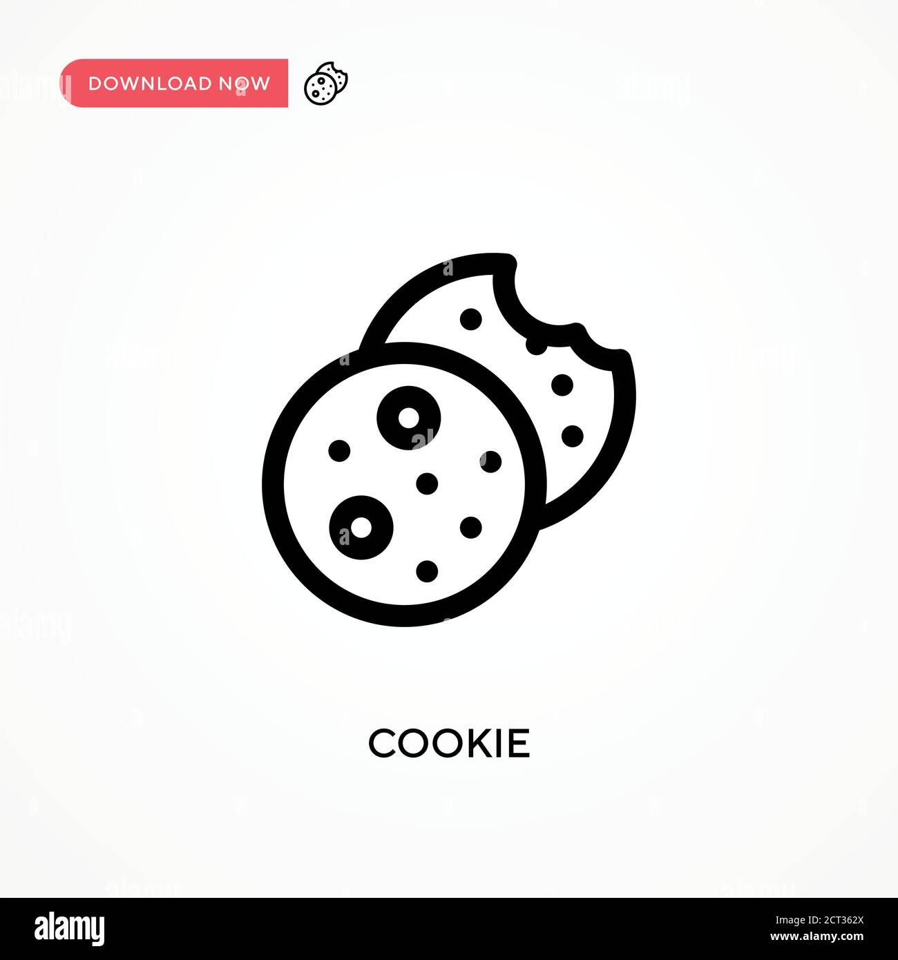 Cookie Simple vector icon. Modern, simple flat vector illustration for ...