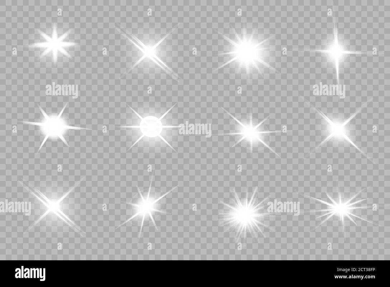 White glowing light explodes on a transparent background. Sparkling magical  dust particles. Bright Star. Vector sparkles Stock Vector Image & Art -  Alamy