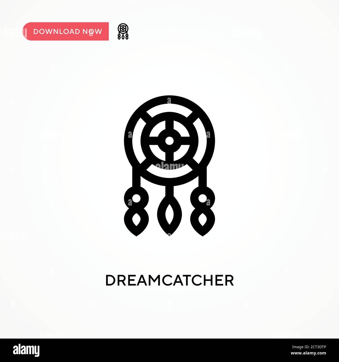 Dreamcatcher Simple vector icon. Modern, simple flat vector illustration for web site or mobile app Stock Vector