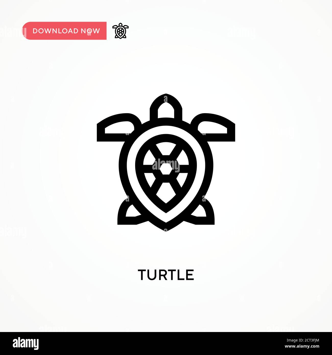 Turtle Simple vector icon. Modern, simple flat vector illustration for ...