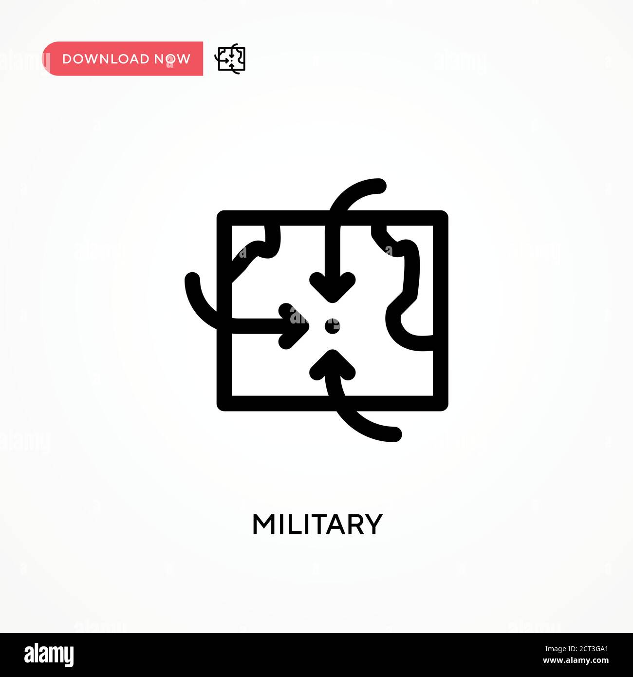 Military Simple vector icon. Modern, simple flat vector illustration for web site or mobile app Stock Vector