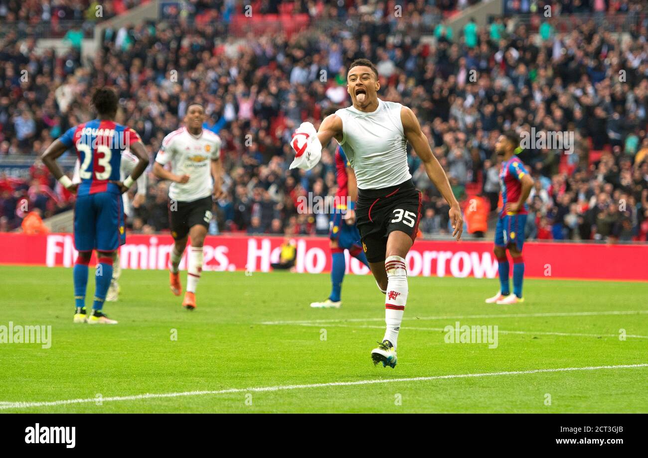 Jesse Lingard Celebrates Scoring The Winning Goal Crystal Palace V Manchester United Fa Cup Final Picture Credit C Mark Pain Alamy Stock Photo Alamy