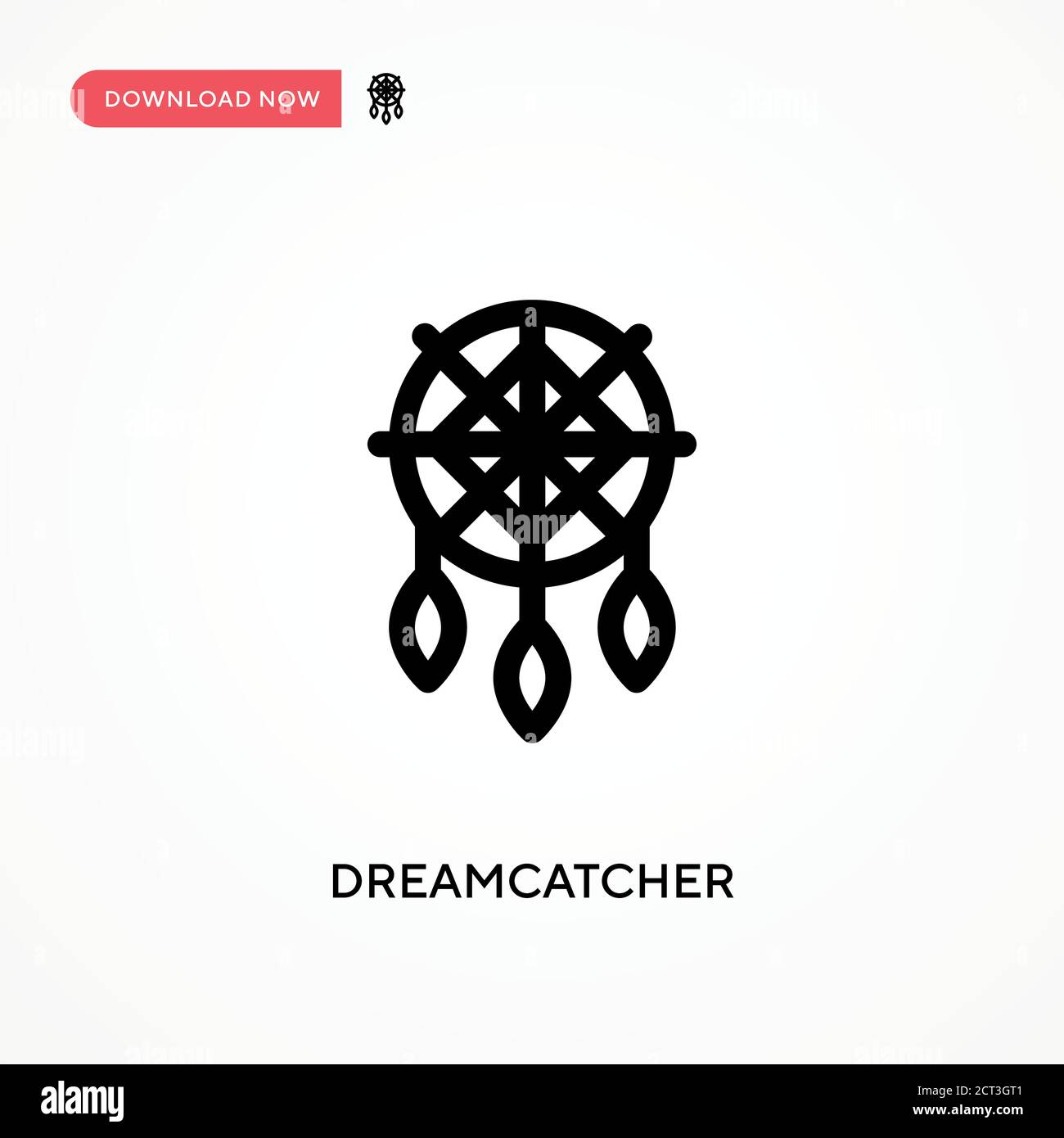 Dreamcatcher Simple vector icon. Modern, simple flat vector illustration for web site or mobile app Stock Vector
