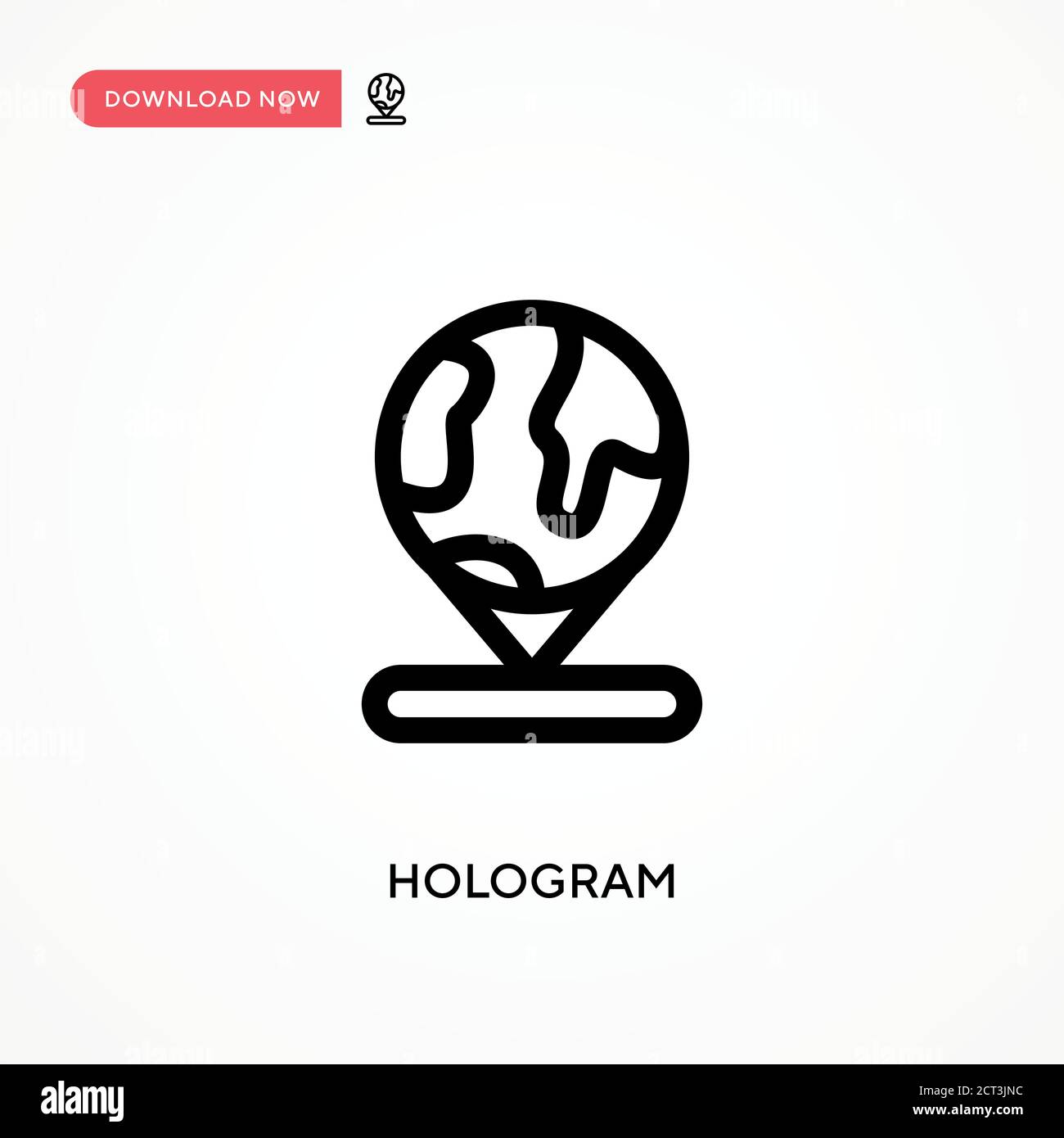 Hologram Simple vector icon. Modern, simple flat vector illustration for web site or mobile app Stock Vector