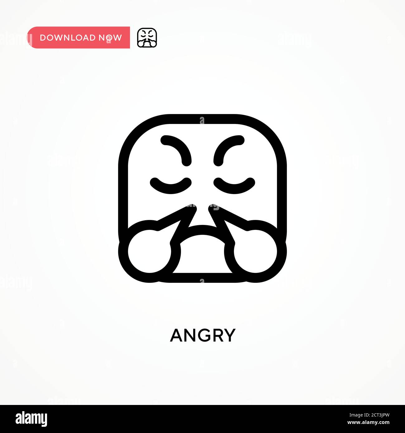 Angry Simple vector icon. Modern, simple flat vector illustration for ...
