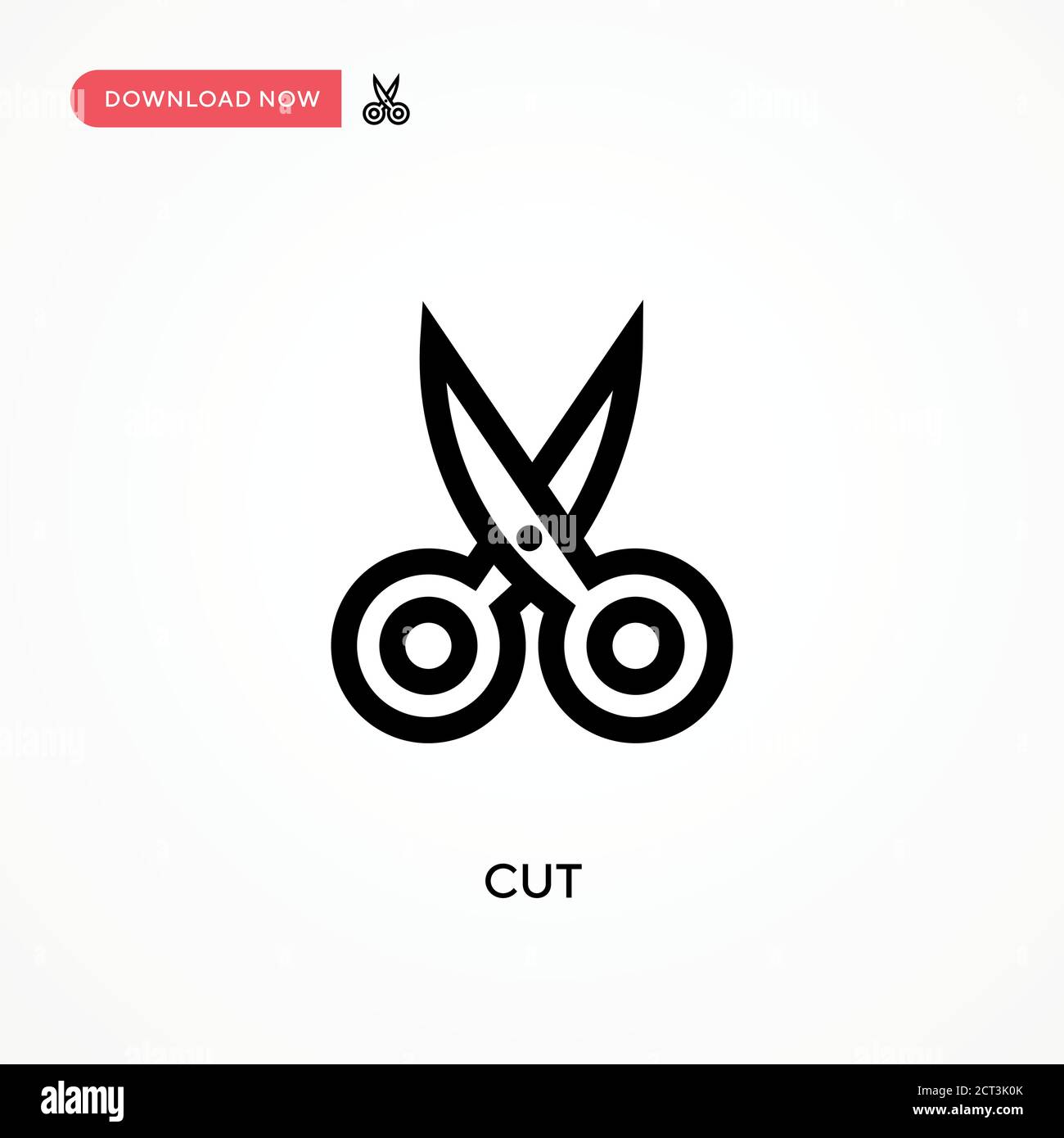 Cut Simple vector icon. Modern, simple flat vector illustration for web site or mobile app Stock Vector