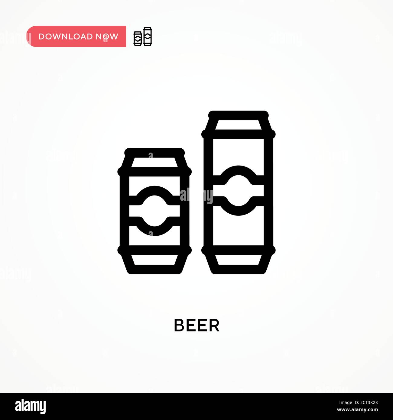 Beer Simple vector icon. Modern, simple flat vector illustration for ...