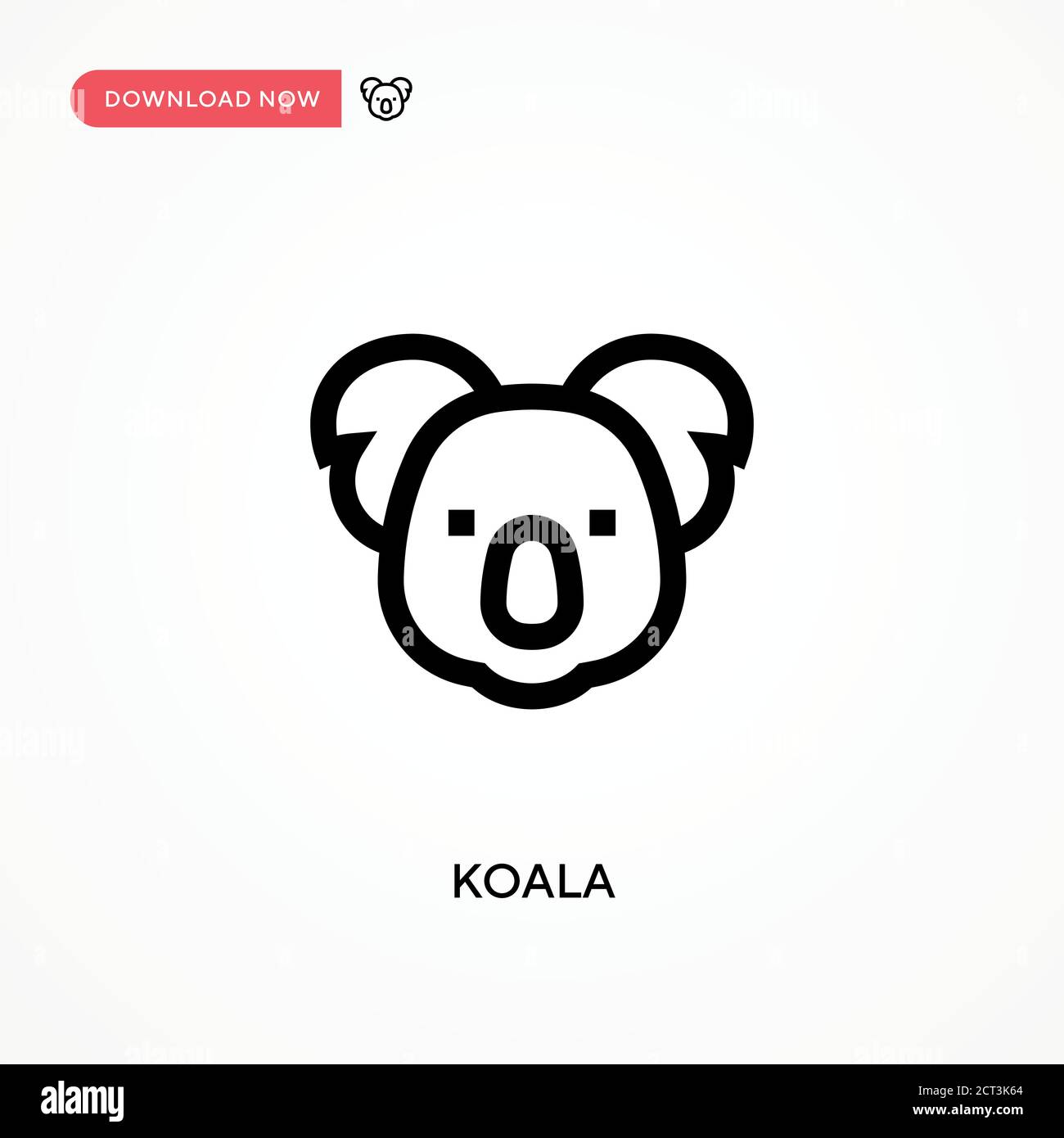 Koala Simple vector icon. Modern, simple flat vector illustration for ...