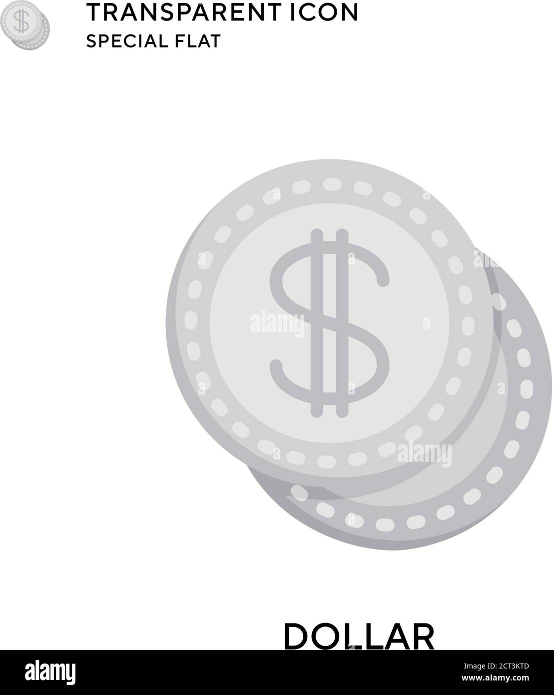 Dollar vector icon. Flat style illustration. EPS 10 vector. Stock Vector